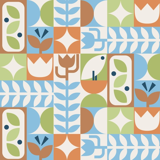 Flat scandinavian design pattern