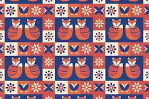 Free vector flat scandinavian design pattern