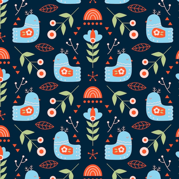 Free vector flat scandinavian design pattern