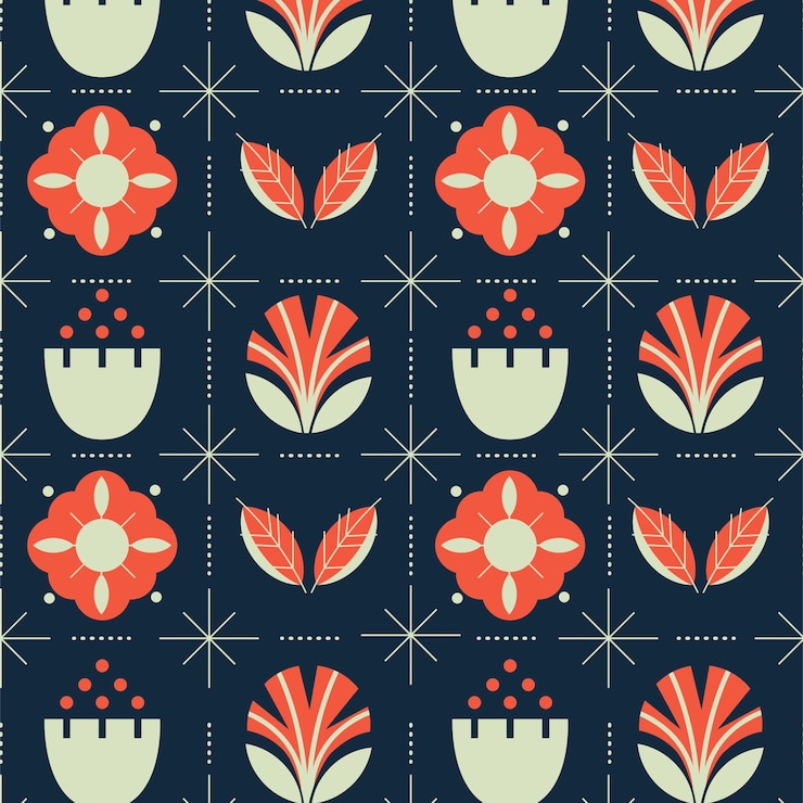 Free Vector flat scandinavian design pattern