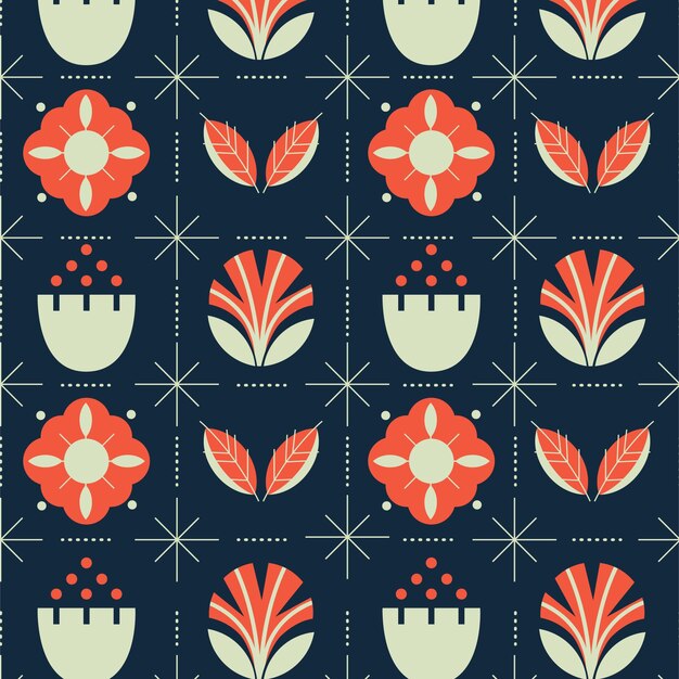 Flat scandinavian design pattern