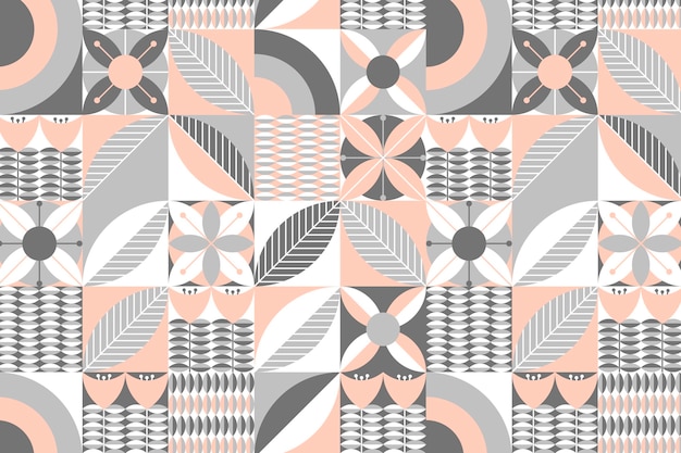 Бесплатное векторное изображение Плоский скандинавский шаблон дизайна