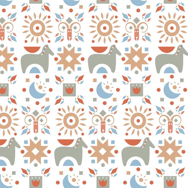 Flat scandinavian design pattern