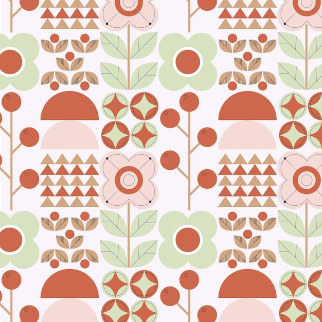 Flat scandinavian design pattern