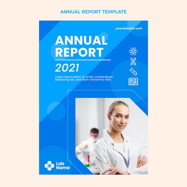 Free vector flat science annual report