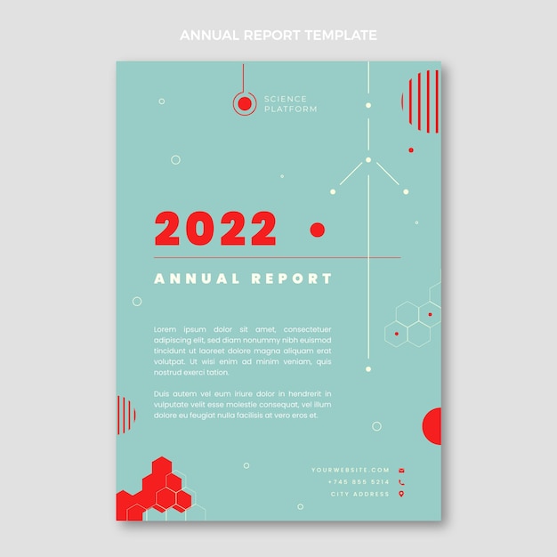 Free vector flat science annual report