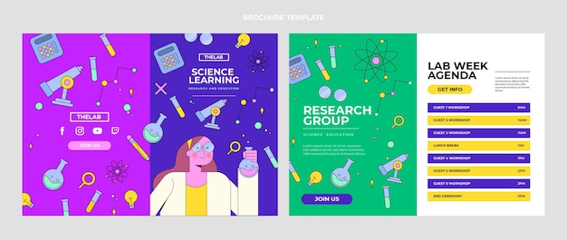 Flat science brochure