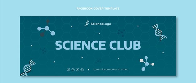 flat science facebook cover
