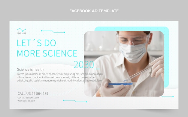 Free vector flat science facebook template