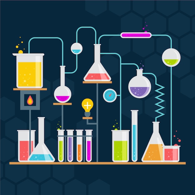 Free vector flat science laboratory