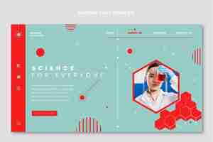 Free vector flat science landing page