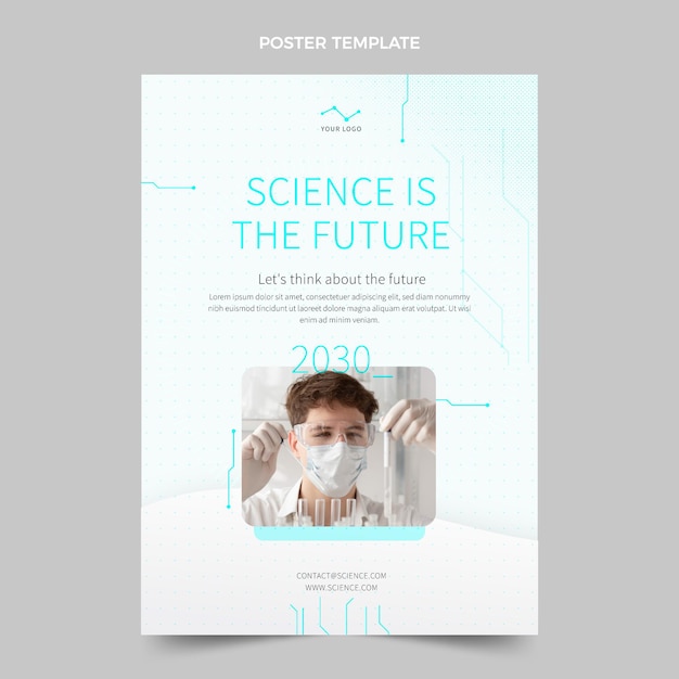 Free vector flat science poster template