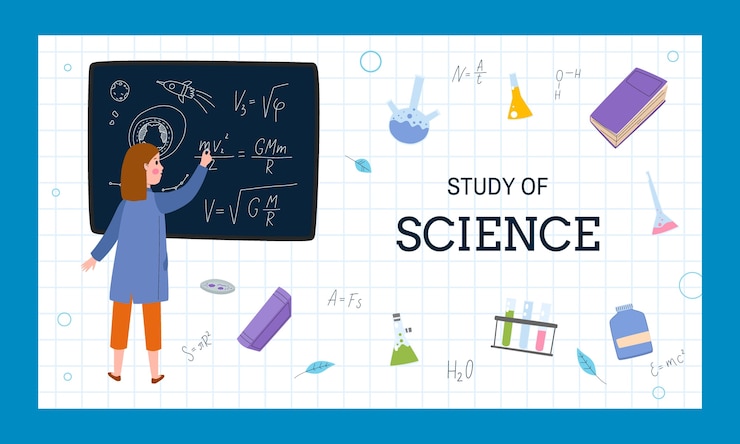 Free Vector flat science twitch background
