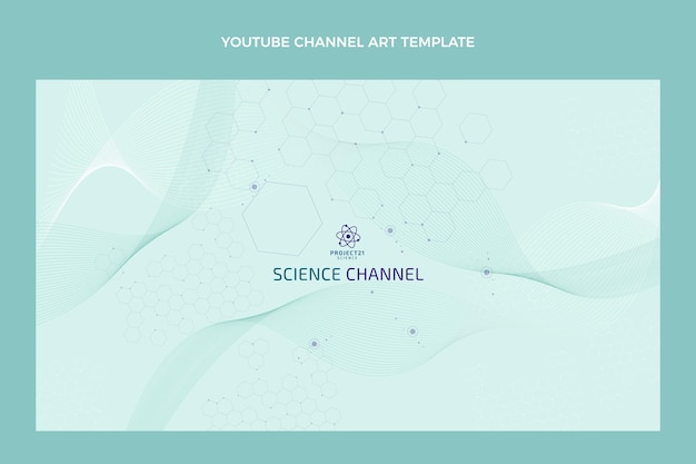 Vettore gratuito arte del canale youtube di scienza piatta