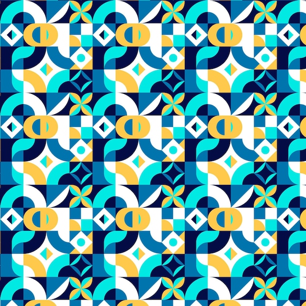 Flat seamless mosaic pattern