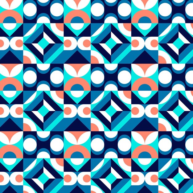 Flat seamless mosaic pattern