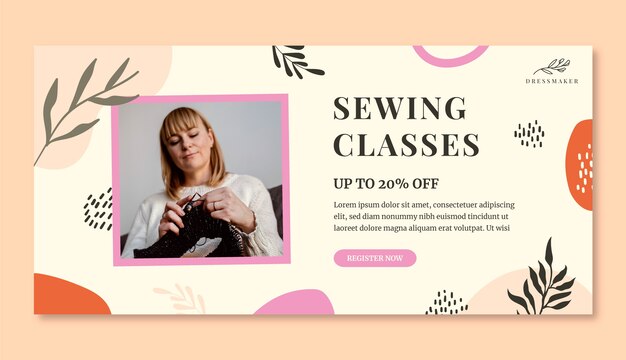 flat seamstress sale background