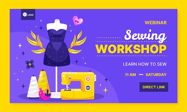 Flat seamstress webinar template