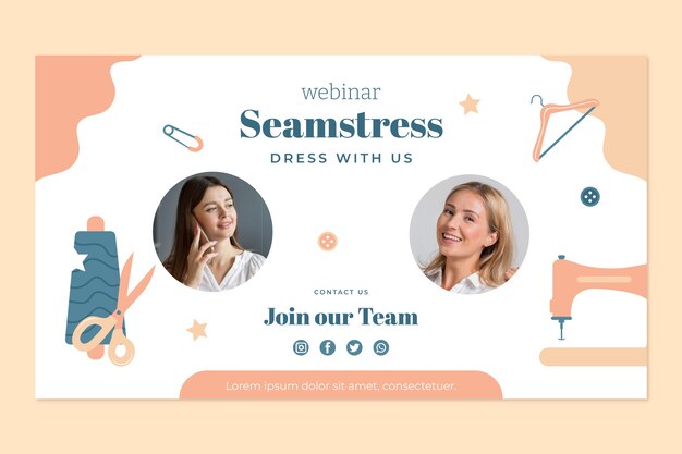 Flat seamstress webinar template