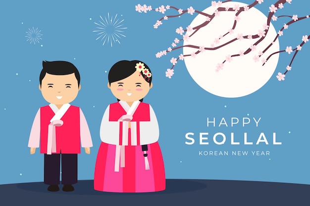 Flat seollal korean new year