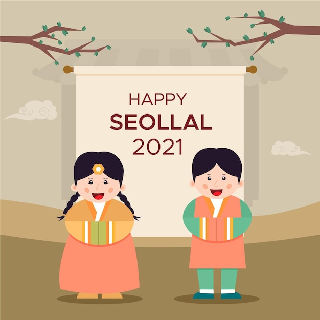 Flat seollal korean new year