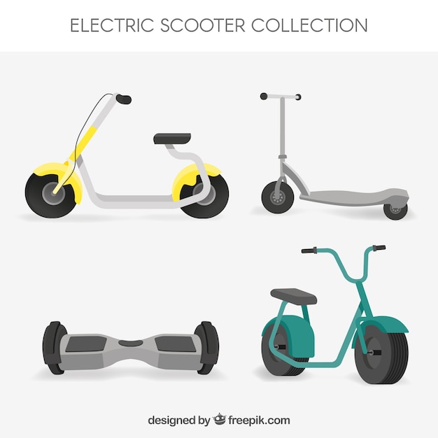 Плоский комплект электрических скутеров