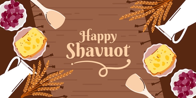 플랫 shavuot 배경