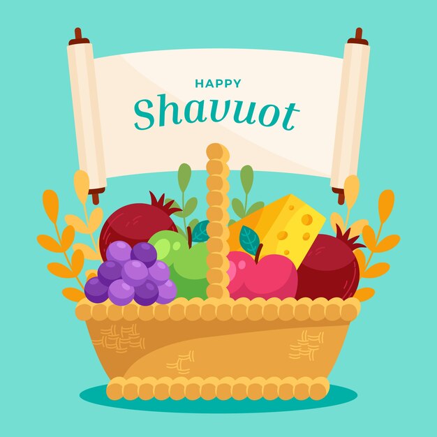 플랫 shavuot 배경