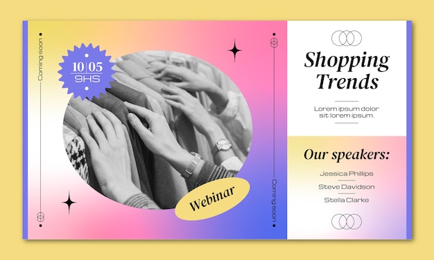 Free vector flat shopping center webinar template