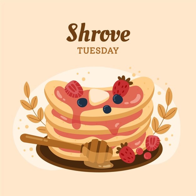 フラットシュローブ火曜日のイラスト