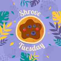 Free vector flat shrove tuesday illustration