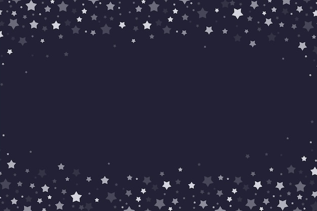 Бесплатное векторное изображение Фон плоских серебряных звезд