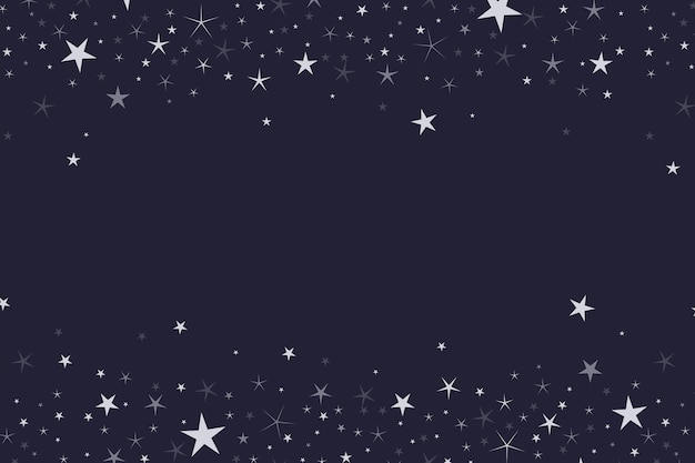 Flat silver stars background