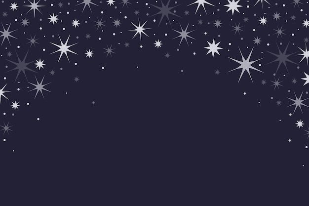 Flat silver stars background