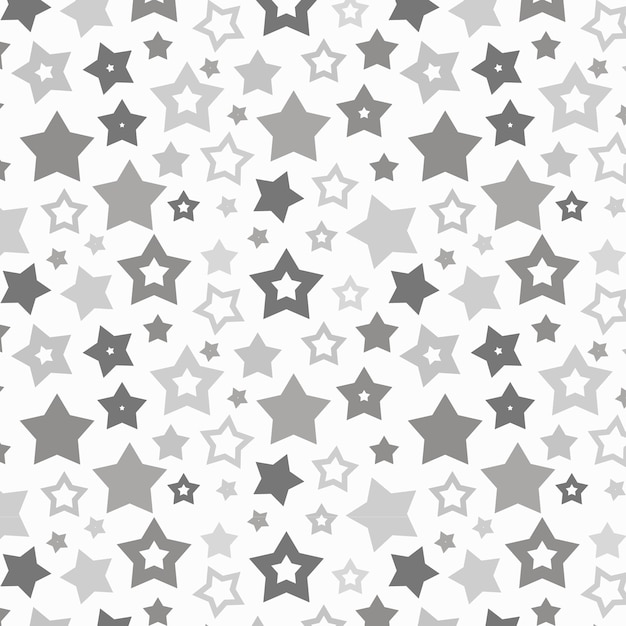 Free vector flat silver stars pattern design