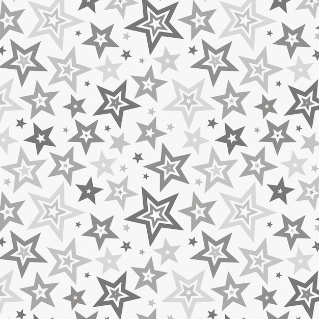 Free vector flat silver stars pattern design