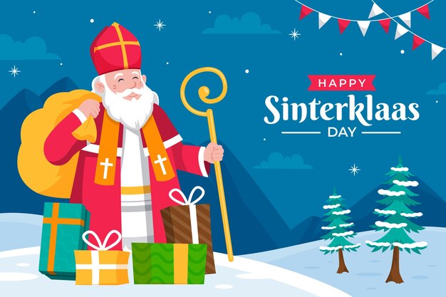 Flat sinterklaas background