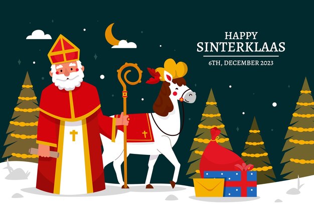 Flat sinterklaas background