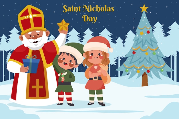 Free vector flat sinterklaas background