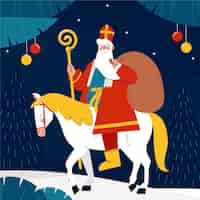 Free vector flat sinterklaas illustration