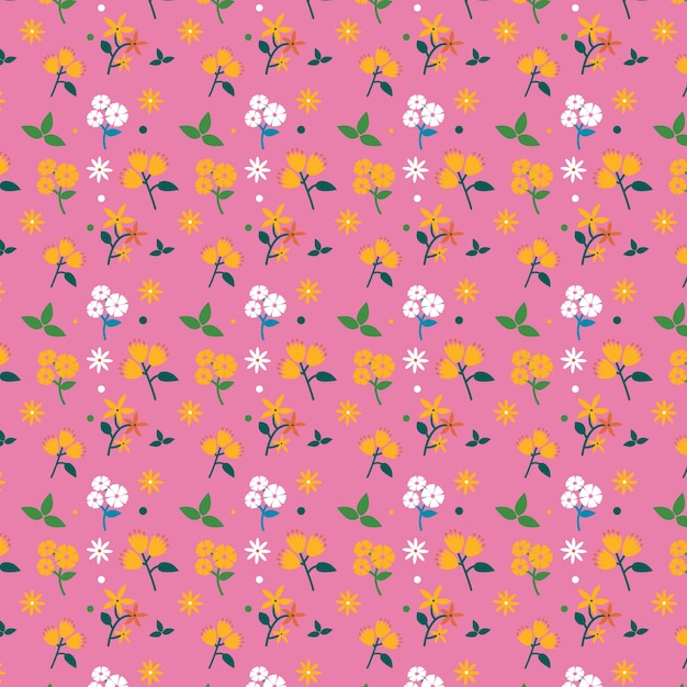 Flat small flowers pattern