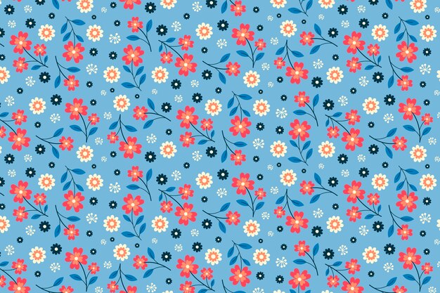 Flat small flowers pattern