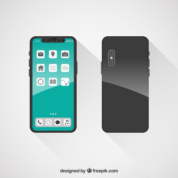 Free vector flat smartphone design