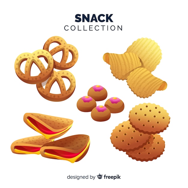 Flat snack set