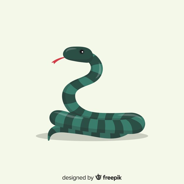 Flat snake background