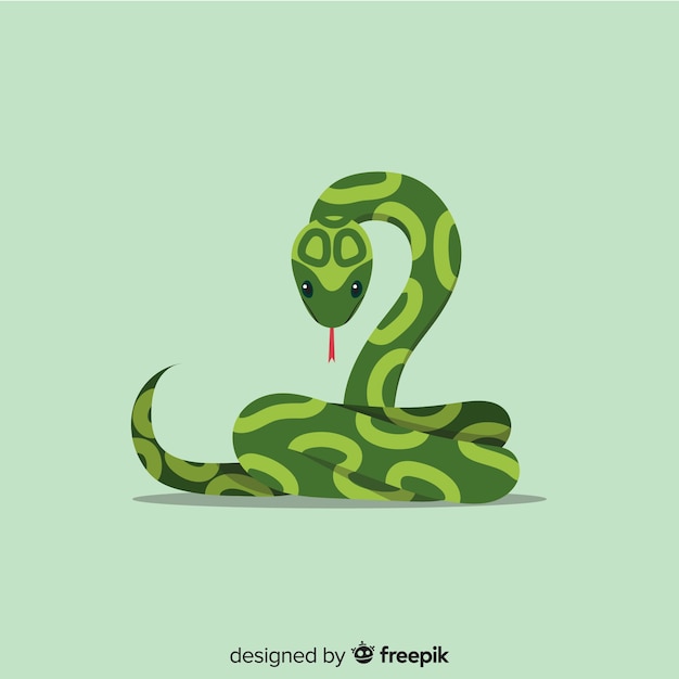 Flat snake background