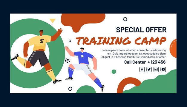 flat soccer sale background