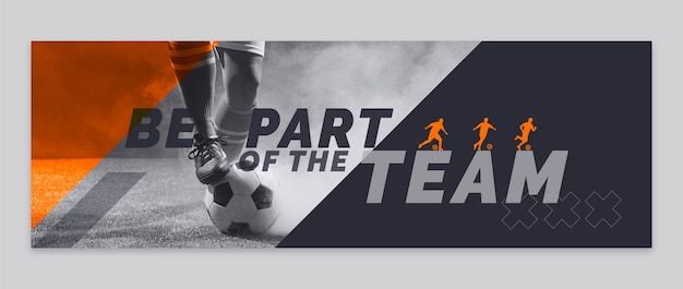 Flat soccer twitter header