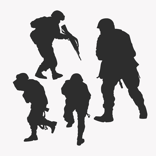 Flat soldier silhouette