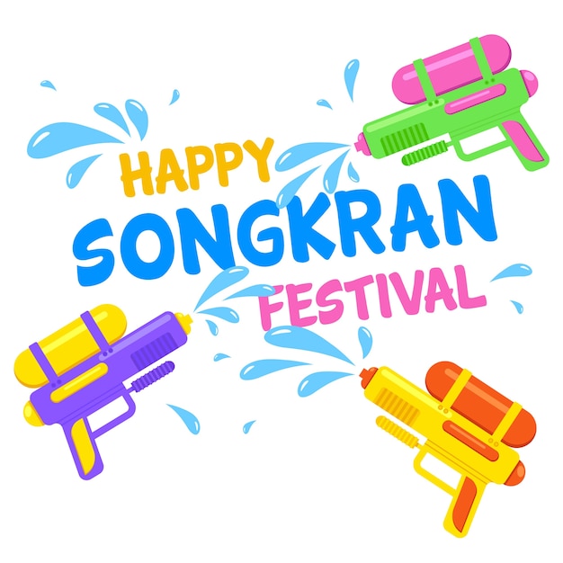 Flat songkran background concept